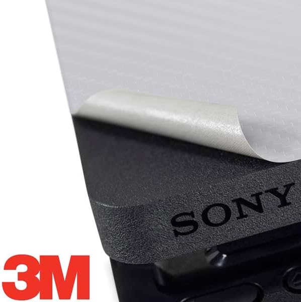 Skinit Decal Gaming Skin Compatible with PS4 Slim - White Carbon Fiber Specialty Texture Material Design