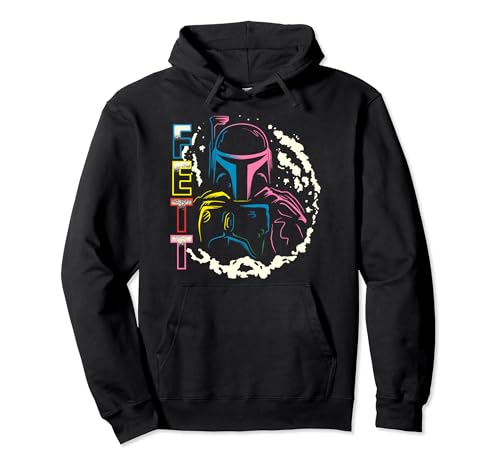 Star Wars Boba Fett Neon Portrait Hoodie Sweat Capuche Geek Collector