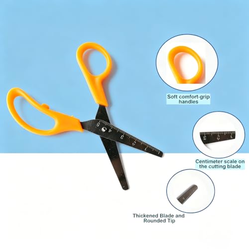 30Packs5'' Scissors 30 Pack 5 Inch Small Scissors, 5'' Blunt Tip Craft Scissors for Student Teacher, Scissors for Preschool Classroom Office Home, School Supplies Craft Cutting Paper - Image 3