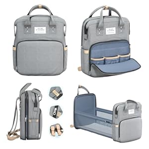 MINI DU BABY SHOP Mochila Multifuncional para Bebés – Ligera, Resistente al Agua, Perfecta para Viajes y Paseos Diarios, con Cremalleras Reforzadas, Espaciosa – Ideal para Padres Modernos