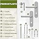 DIYGEEK Drückergarnitur WC, Badezimmer Türschloss Türklinke, Türbeschlag für Badezimmer, Türklinken für Türstärke 37-42 mm, Silber Gebürstet