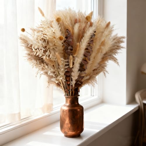 Ramo de pasto pampas beige 80 piezas decorativo miniatura 4