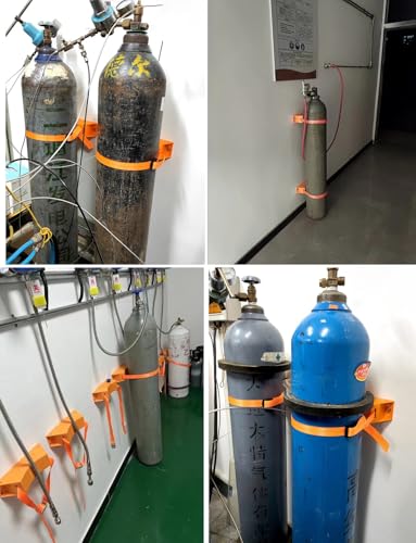 Estante de plástico ajustable para cilindros de gas con tornillo, soporte organizador para botellas de oxígeno, propano y acetileno en clínicas y hogares