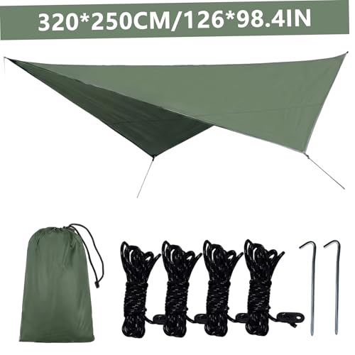 Abri d'ombrage camping Oxford 210D avec bâche protection solaire verte - 5