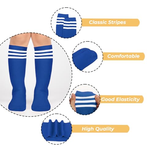 Benefeet Sox Kids Soccer Socks Toddler Knee High Tube Long Socks Soft for Girls Three Stripes Youth Cotton Soccer Socks4
