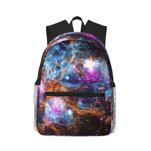 Sac à dos randonnée unisexe léger et confortable imprimé espace univers galaxie
