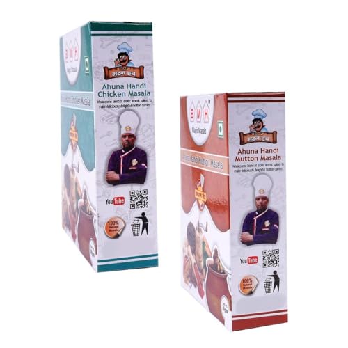 BMHMAGIC MASALA Combo Of Ahuna Handi Chicken And Ahuna Handi Mutton Masala (38X2), 1 Count