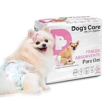 Dog's Care Eco Fralda Absorvente Para Fêmeas - Pp 06 Unidades