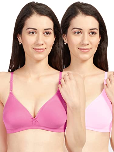 Image of SONARI Omania Womens Non-Padded Cotton Polyester Bras - Solid, Non-Wired, Medium Coverage, Hand Washable (Pack of 2)