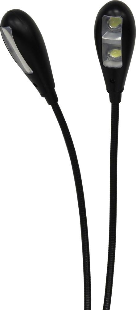 KC KML-02/BK Music Stand Light, Gooseneck Type, 4 LED, Black
