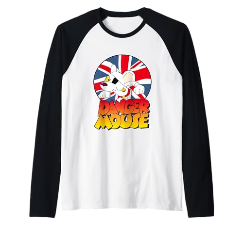 Danger Mouse Union Jack Circle Raglan Baseball Tee