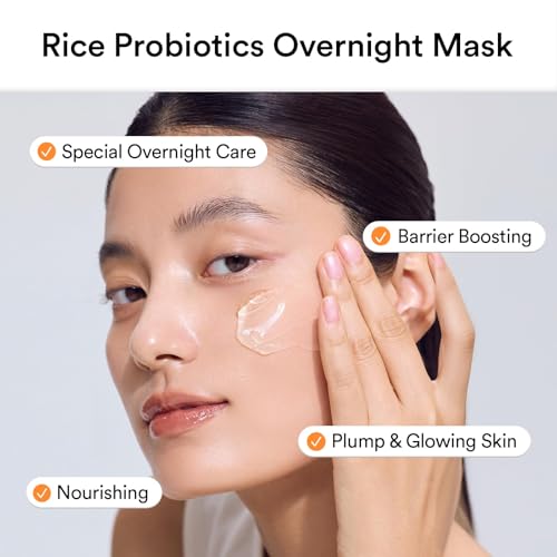 Image of Abib Rice Probiotics Overnight Face Mask Barrier Jelly 2.7 fl oz | Korean Sleeping Mask for Glass Skin | Moisturizing & Slugging Cream
