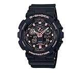 Casio G-Shock Black Rose Gold Analog Digital Watch GA100GBX-1A4