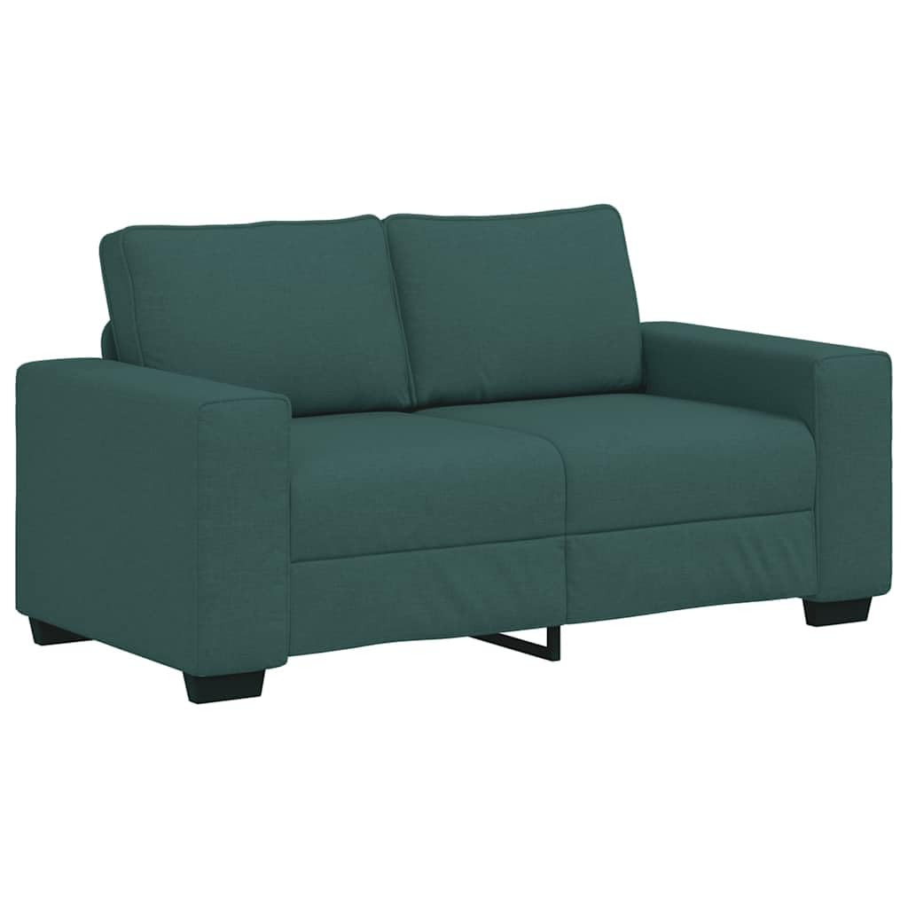Juego de sofá de 3 piezas verde oscuro con sillón de 2 plazas 3 plazas 221 cm de ancho de poliéster resistente tela de metal marco de madera de diseño moderno para salón, oficina y