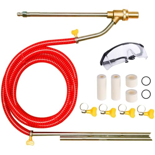 US Pressure Washer Sandblasting Kit High Pressure 5000PSl Sand Blaster 1/4 Inch Quick Disconnect Car Washer Equipment Kit for Rust Removal Abrasive Cleaning(Send pictures)