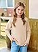 Haloumoning Girls Fall Sweater Kids Fashion Long Sleeve Ribbed Knit Split Pullover Tops 5-14Y Khaki