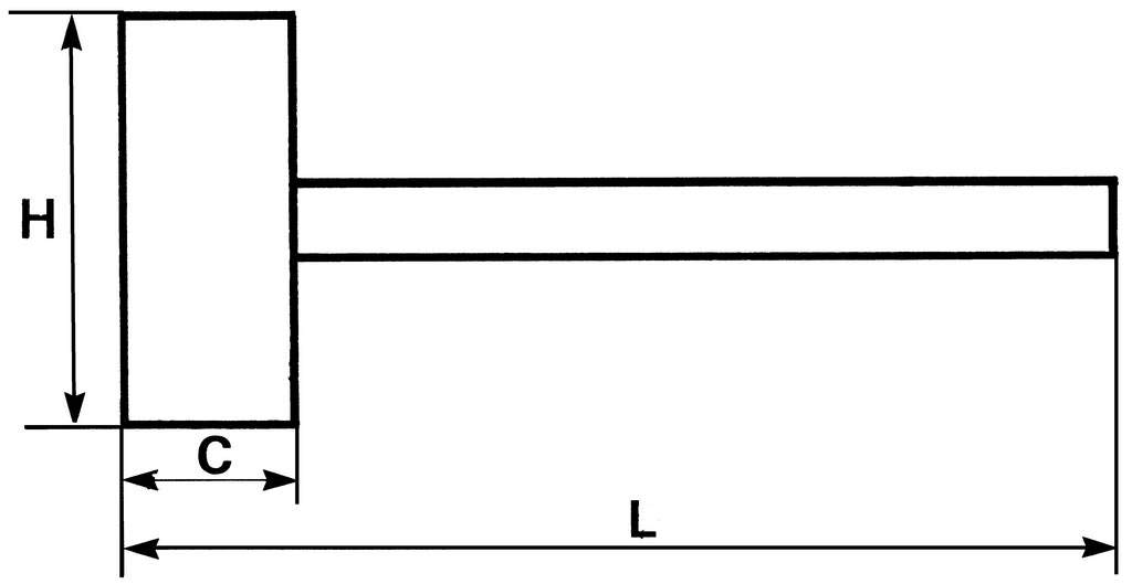 SAM Outillage 322-38 Massette sans rebond Haute performance 640 g Diamètre 40 mm