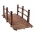 DESIGNSCAPE3D Wood Garden Bridge with Side Rails, Small Wooden Bridge for Courtyard, 5Ft Outdoor Landscape Bridge, Carbonization Color
