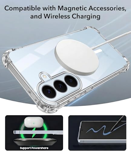 Image of Jkobi Shockproof Crystal-Clear Back Cover for Samsung Galaxy S26 5G (Magsafe Wireless Support | Drop & Camera Protection | Hard Polycarbonate)