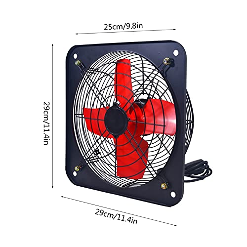 Ventilador Extractor Industrial 10 Pulgadas Metal con Cubierta de Red Doble para Cocina y Baños miniatura 2