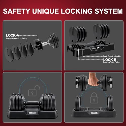CDCASA-Adjustable-Dumbbells-Weights-Set-of-225-LBS-Multiweight-Options-Dumbbell-with-Anti-Slip-Metal-Handle-for-Home-Workout-Fitness-GymEasy-Change-Weight