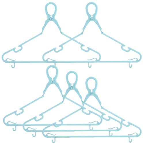 Cabilock 5pcs Windproof Hangers Heavy Duty Multi Function Clothes Hangers with Clamp Design for Outdoor Drying for Shirts and Suits