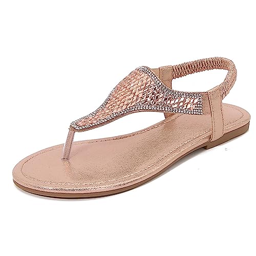 SHOBDW Chanclas Para Mujer Sandalias De Senderismo Las Mujeres Casual Out Street Huecos Tamaño Tormenta Bohemia Y Zapatos Cómodos Skillwoe Verano Vestir Talla 23 Cangrejeras Elegantes Comodas Oro 37