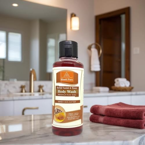 Image of Khadi Pure Sandal Honey & Sandal Turmeric Body Wash, 210 ml (Pack of 2)