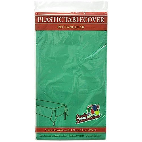 Party Dimensions Plastic Rectangular 54"x108" | Green | 1 Pc Table Cover