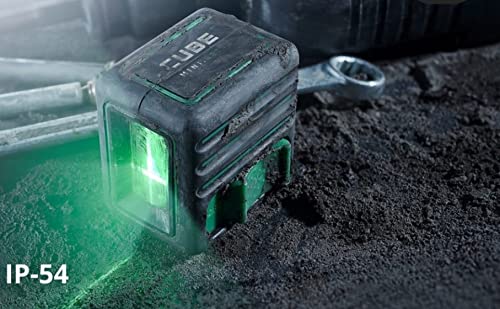 ADA Instruments グリーン レーザー墨出し器 キューブミニ 1V1H 金属製固定用クリップ付き 受光器対応(別売りLR60G or LM70)