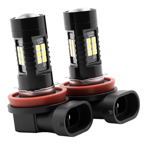 NSLUMO H11 - Lampadine a LED di ricambio per fari fendinebbia 2009-2017 Polo MK5 Gti Hatch 6R 6C 61 Led luci di guida 1200LM 6000K 3030SMD H8 H9 H11 LED fendinebbia