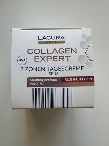 LACURA Crema facial con 3 zonas de colágeno con ácido hialurónico, 50 ml