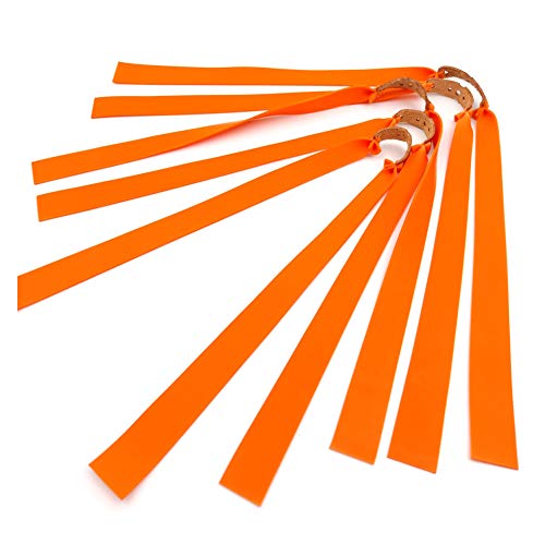 Bebliss 10pcs / lot Tirachinas Potente banda de goma plana elástica Práctica Deportes de caza Kit de catapulta de látex natural Set Tirachinas Resiliente Tubo Accesorios