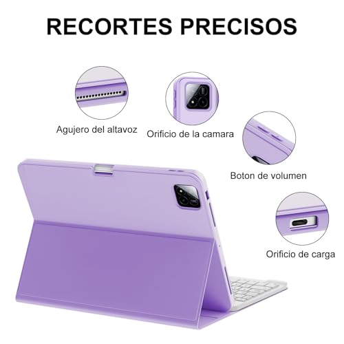 Teclado Bluetooth Extraíble con Funda Ñ para Xiaomi Pad 8 Pro 11.2" 6