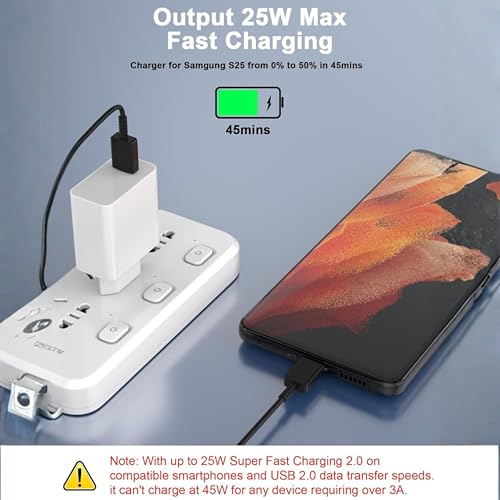 Image of 25W USB Type-C to C Fast Charging Cable | Ultra-Fast Data Sync & Power Delivery | Compatible with Samsung Galaxy, Android Smartphones, Laptops & Tablets | Durable Braided Wire