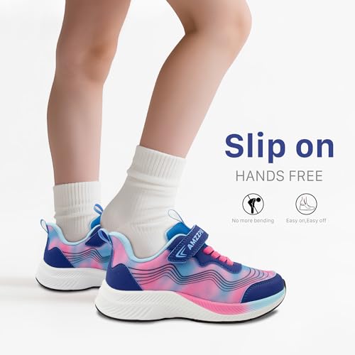 AMZZPIK Boys Girls Slip On Shoes Kids Tennis Lightweight Running Walking Sports Sneakers for Little Kid/Big Kid2