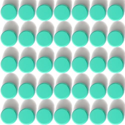PYJLBX 40 Pack Strong Fridge Magnets, Green Round Mini Magnets, Heavy Duty Small Magnets for Whiteboard Crafts