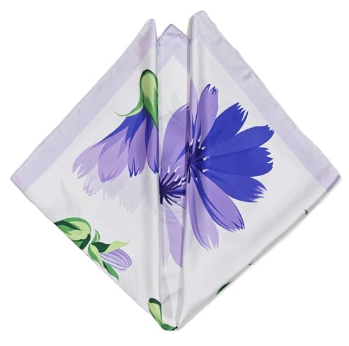 Image of Satin Silk Small Square Scarf for Women, Printed Soft and Comfy Neck Head Tie Scarf Bandana