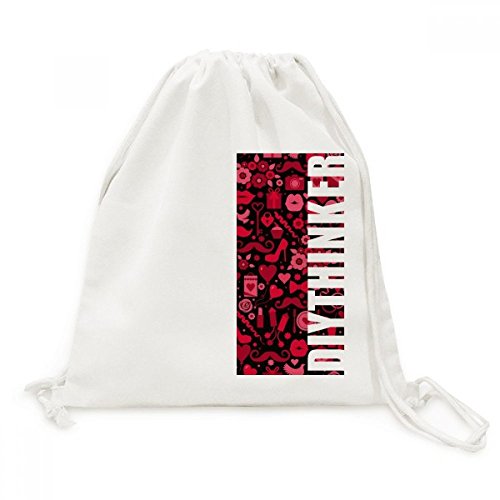 Sac de voyage à cordon idée cadeau Saint-Valentin noir coeurs roses
