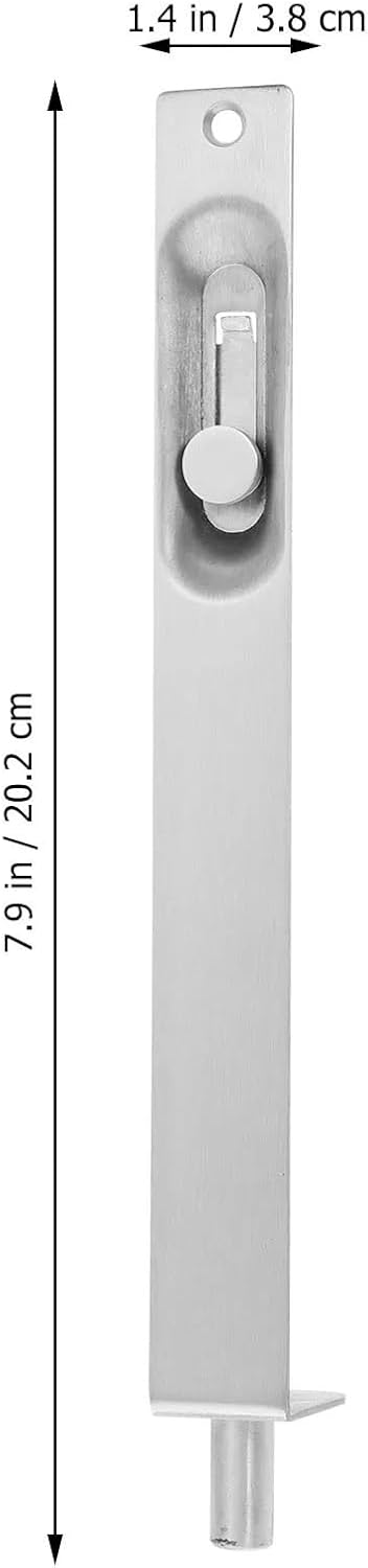 Flush Bolt for Double Door Flush Bolt Stainless Steel Security Door Hidden Latches Safety Catch Reinforced Slide Lock
