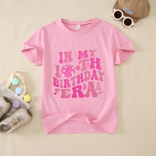 Image of in My 10th Birthday Girl Era Shirt 10 Years Old Birthday T-Shirt Tenth B-Day Party Short Sleeve Tee Tops
