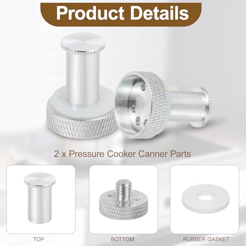 Pressure Canner/Cooker Parts for Presto, Replacement Part Air Vent Cover/Lock, 23Quart 409A 16QT Silver (2 Pack)