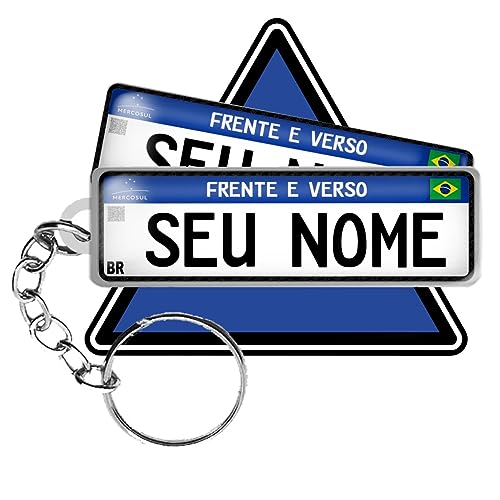 Chaveiro personalizado placa de carro