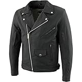 Xelement BXU10580 Men's 'Reaper' Matte Black Leather Motorcycle Biker Rider Jacket - X-Large