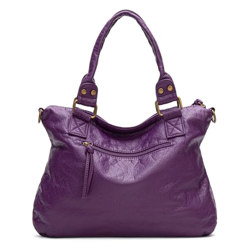 Image of Y2K Purses Hobo Bags for Women Roomy Washed Leather Handbags with Crossbody Strap