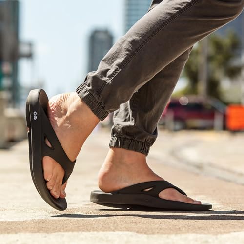 OOFOS OOriginal Recovery Sandal, Black - Women’s Size 13, Men’s Size 11 - Image 5