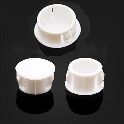 Miniatura 3 de Tapones de agujero blanco de 12 pulgada, 30 tapones de plástico tipo rasante a presión en tubo de orificio de bloqueo, tapas de extremo de tubo de