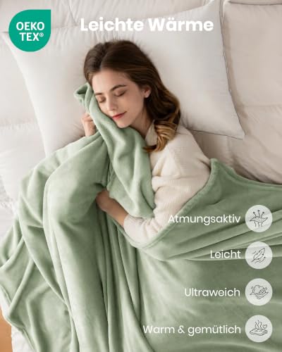 Good Nite Fleecedecke, flauschig, Flanell, warm, weich, Überwurf für Sofa, Couch, Tagesdecke – Ansicht 2