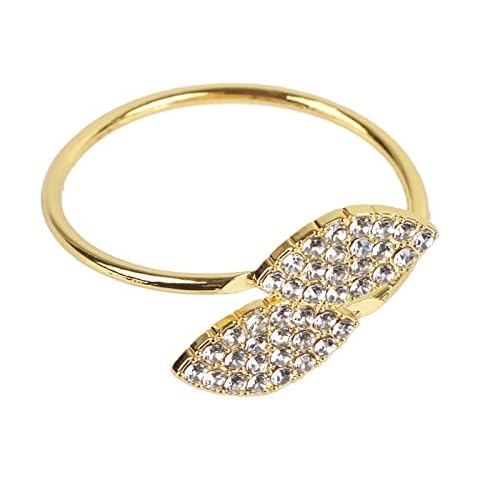 Fdit Servilleteros de Anillos de Hoja Dorada Cover