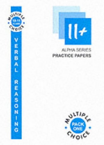 Image of 11+ Verbal Reasoning Multiple Choice: Pack 1 (Alpha S.)